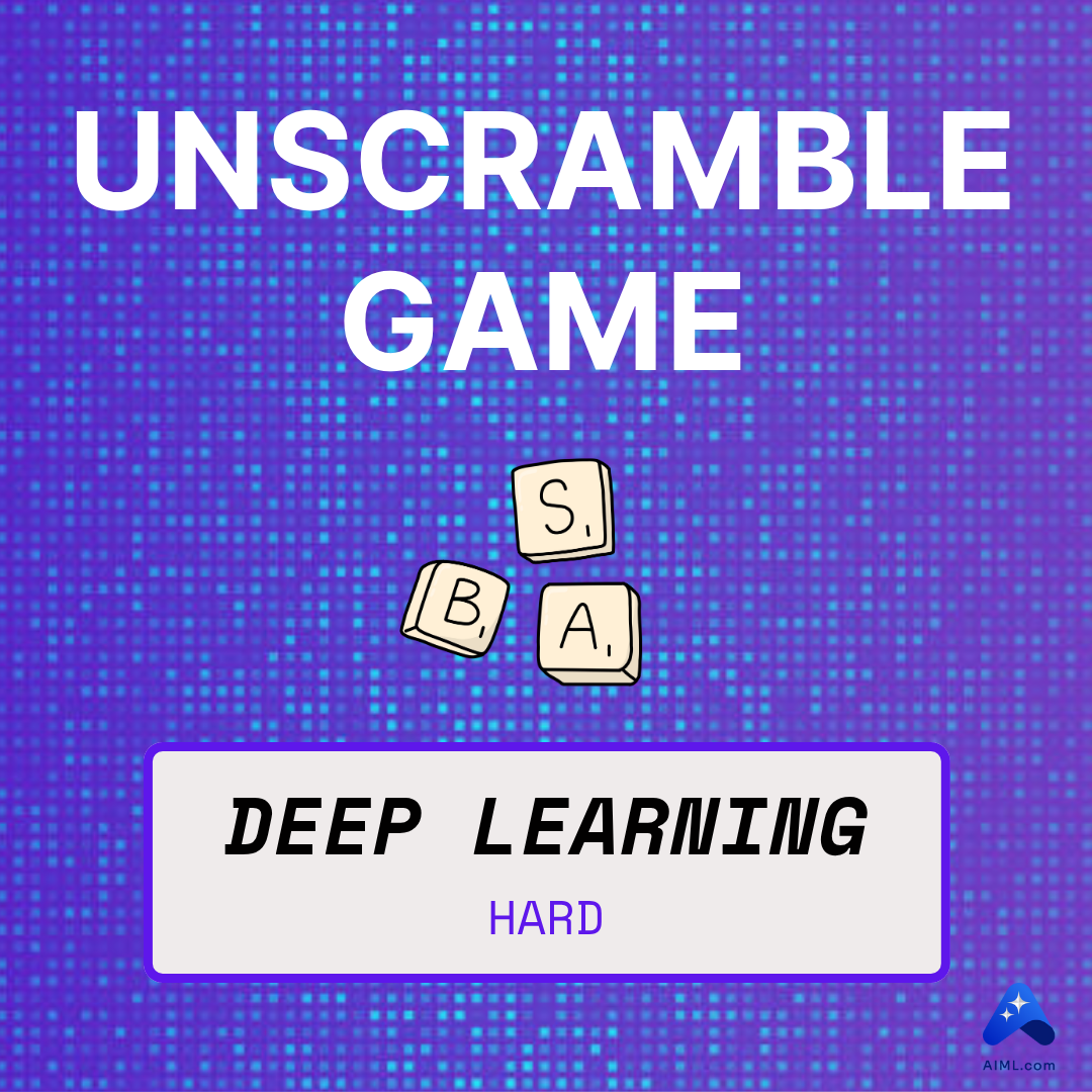unscramble game deep learning hard aiml.com